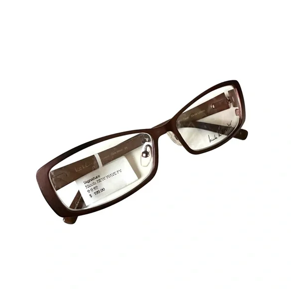 NWT $199 Nicole Miller Women’s New Wave Glasses Brown Clash - Picture 2 of 8